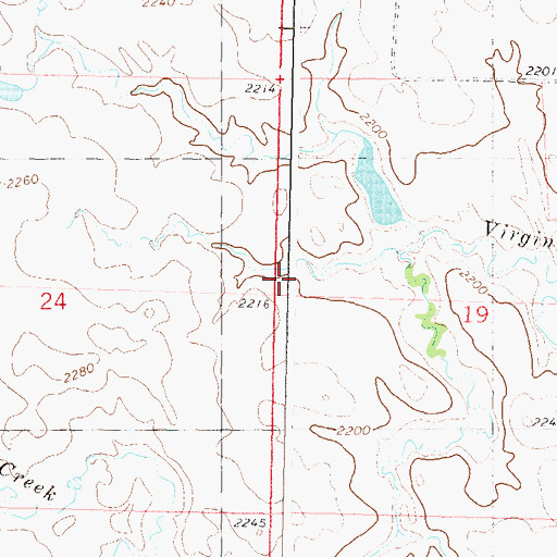 Topographic Map of R Bartels Number 1 Dam, SD