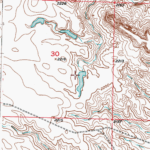 Topographic Map of D Booth Number 2 Dam, SD