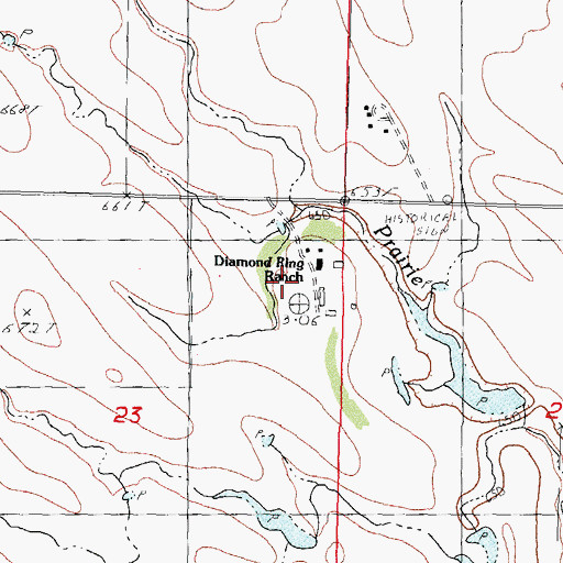 Topographic Map of Gene Armstrong Landing Strip (historical), SD