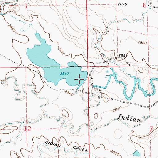 Topographic Map of Howard Schmele Dam Number 1, SD