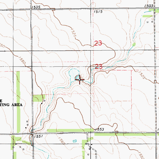 Topographic Map of Stickney Lake Dam, SD