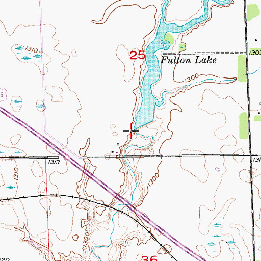 Topographic Map of Fulton Dam, SD