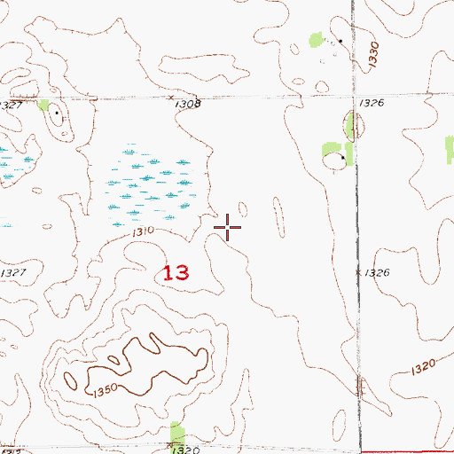 Topographic Map of Mensch Dam, SD