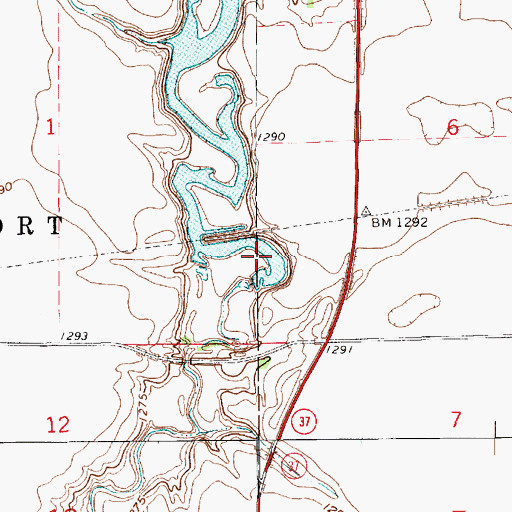 Topographic Map of Crook Dam, SD