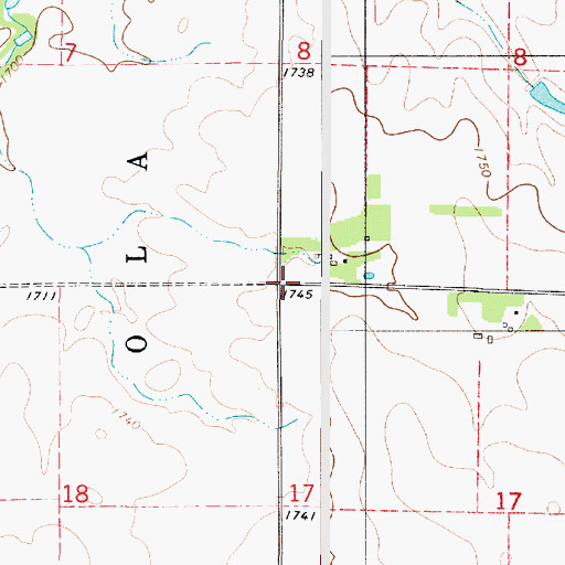 Topographic Map of Wanalain Lake Dam, SD