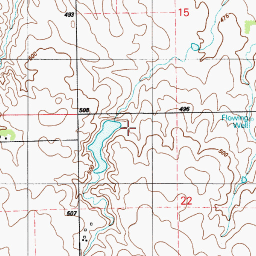 Topographic Map of Wells Dam, SD