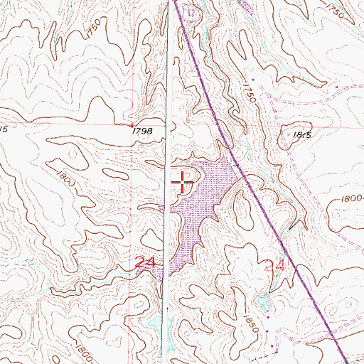 Topographic Map of J B Love Dam, SD
