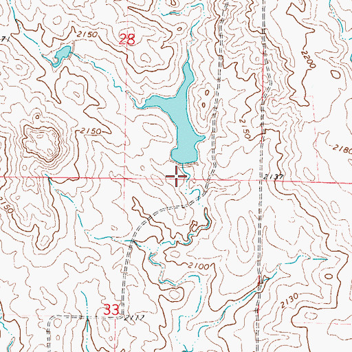 Topographic Map of T W Lyman Dam, SD