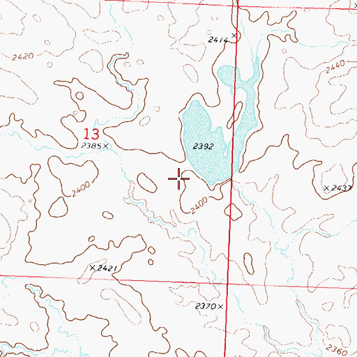 Topographic Map of Otto Dietterle Dam, SD