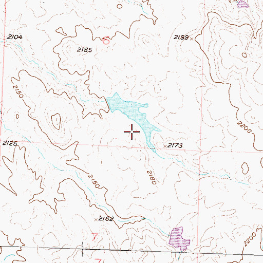 Topographic Map of Woodrow Hayes Dam, SD