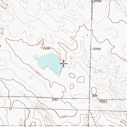 Topographic Map of Harold Meyer Dam, SD