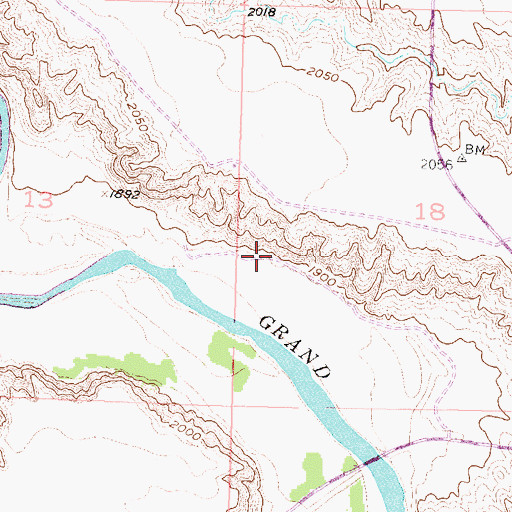Topographic Map of Harold Arnold Dam, SD