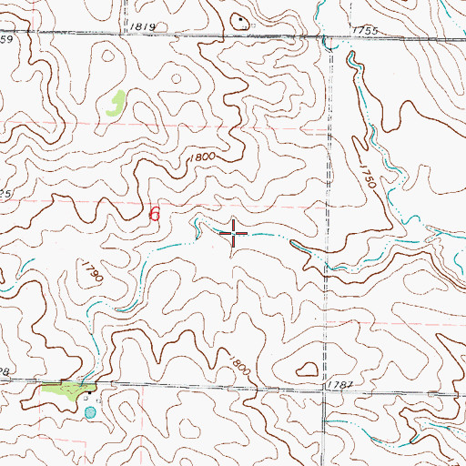 Topographic Map of Robert Bolander Dam, SD