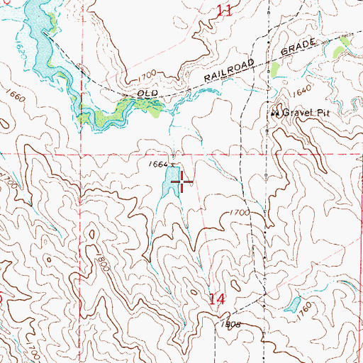 Topographic Map of Tom Hauk Number 1 Dam, SD