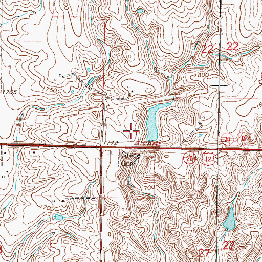 Topographic Map of T Scholzen-Glen Schillingstad Dam, SD