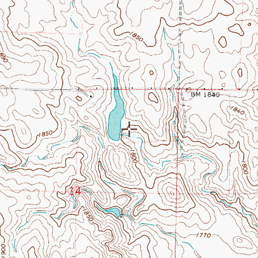 Topographic Map of Norman Schillinstad Dam, SD