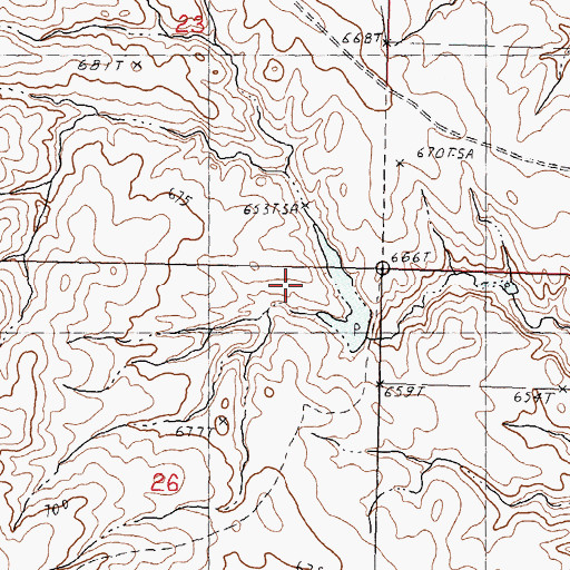 Topographic Map of W Holmes Number 1 Dam, SD