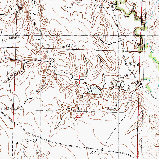 Topographic Map of W Holmes Number 2 Dam, SD