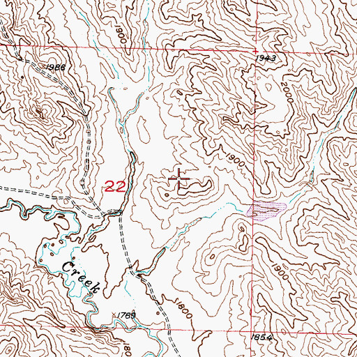 Topographic Map of Tribe Number 10 Dam, SD
