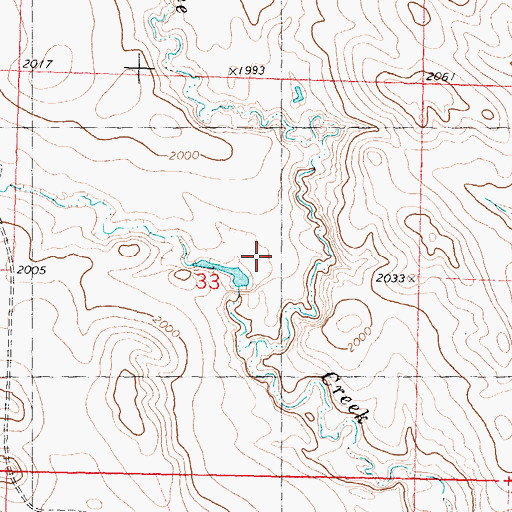 Topographic Map of Clavel Number 1 Dam, SD