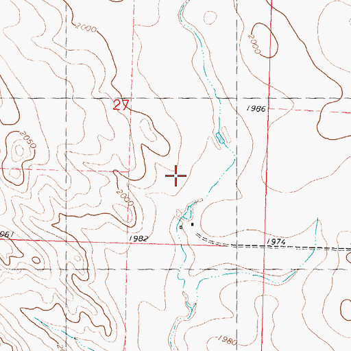 Topographic Map of Clavel Number 2 Dam, SD