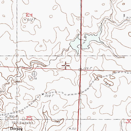 Topographic Map of K Dorsey Number 1 Dam, SD