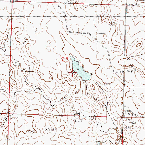 Topographic Map of M Alspach Dam, SD