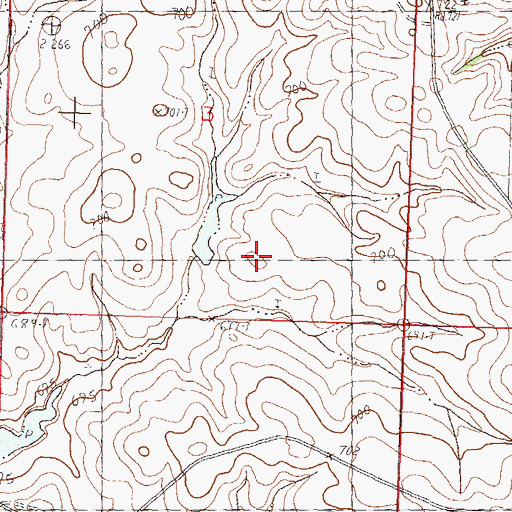 Topographic Map of Bud Young Section 3 Dam, SD