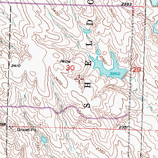 Topographic Map of Sunshine Dam, SD