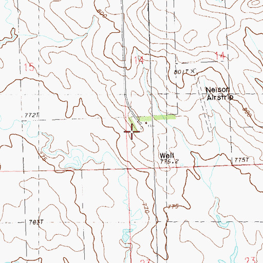 Topographic Map of Nelson Airstrip (historical), SD