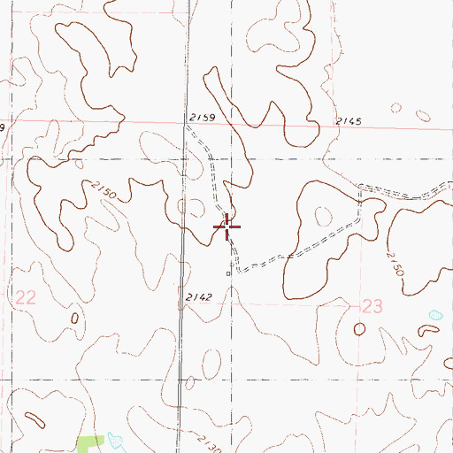 Topographic Map of Lenling Airport (historical), SD