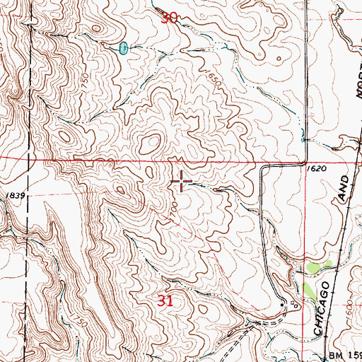 Topographic Map of Runge Ranch Airstrip (historical), SD