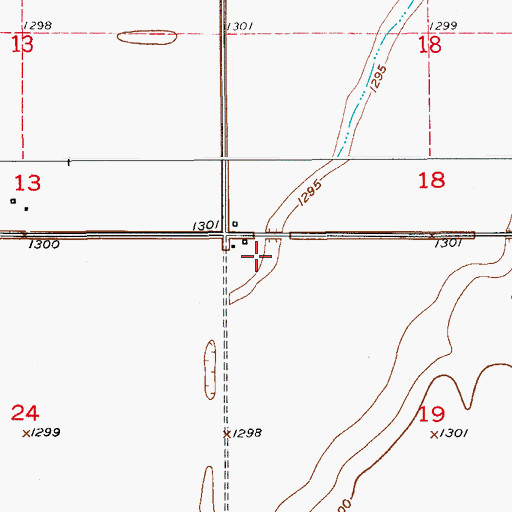 Topographic Map of Thorson Airfield, SD