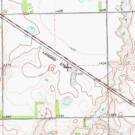 Topographic Map of Waltner & Richards Airport, SD