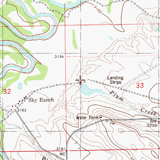 Topographic Map of Sky Ranch For Boys Airport, SD
