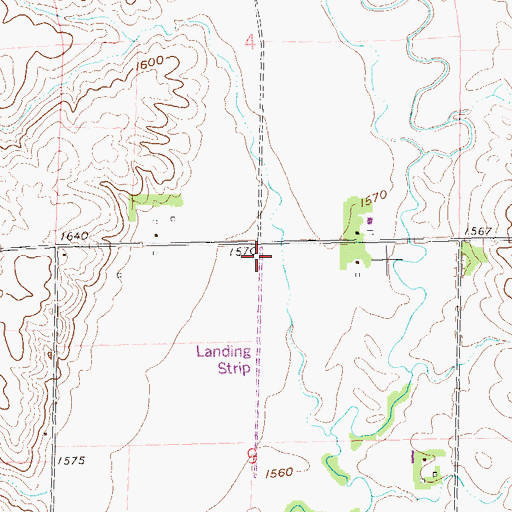 Topographic Map of Jensen Airport, SD