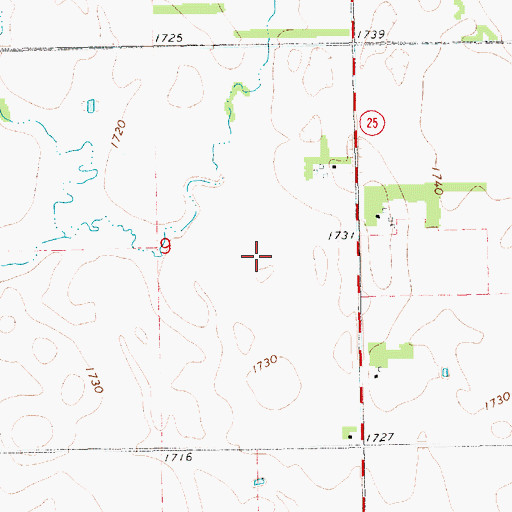 Topographic Map of Wilder Airport, SD