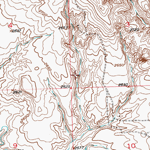 Topographic Map of Blomberg 42 Ranch Private Airport (historical), SD