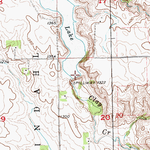 Topographic Map of Marindahl Dam, SD