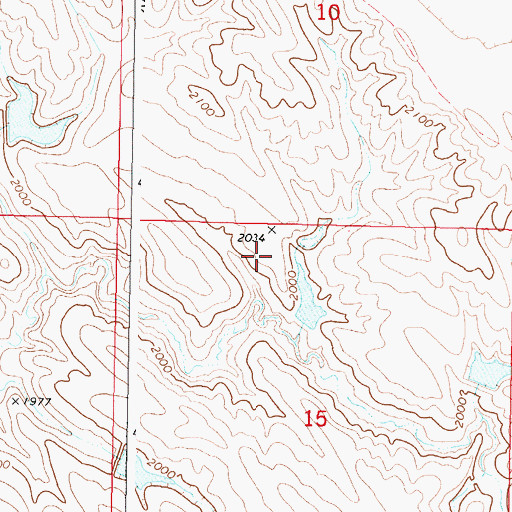 Topographic Map of Herman Number 6 Dam, SD