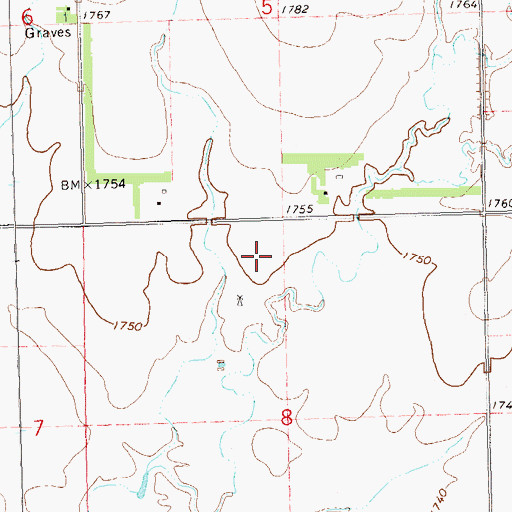 Topographic Map of Argo District Number 25 School, SD