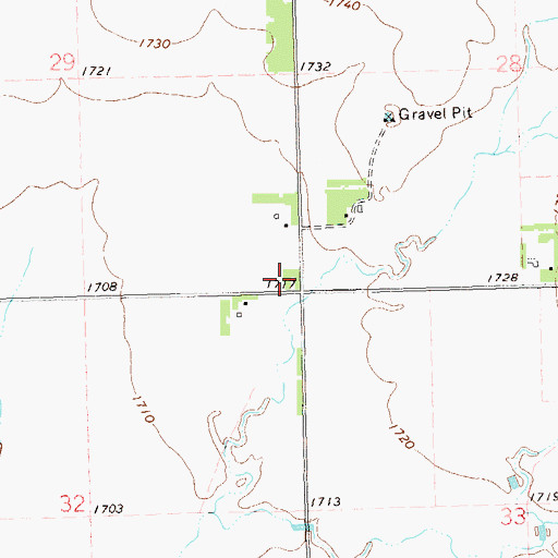 Topographic Map of Argo District Number 26 School, SD