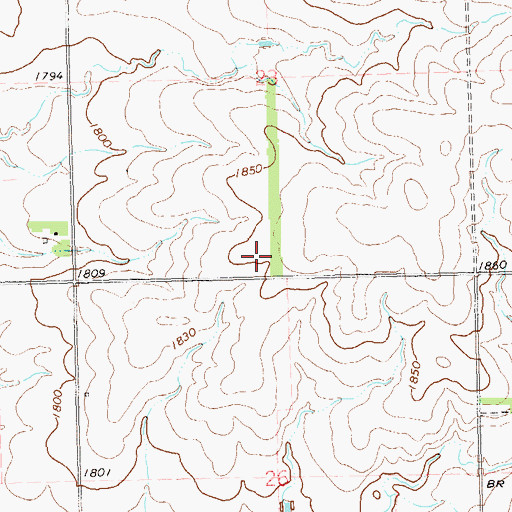 Topographic Map of Argo District Number 27 School, SD