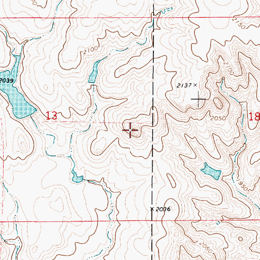 Topographic Map of Peno Hill (historical), SD