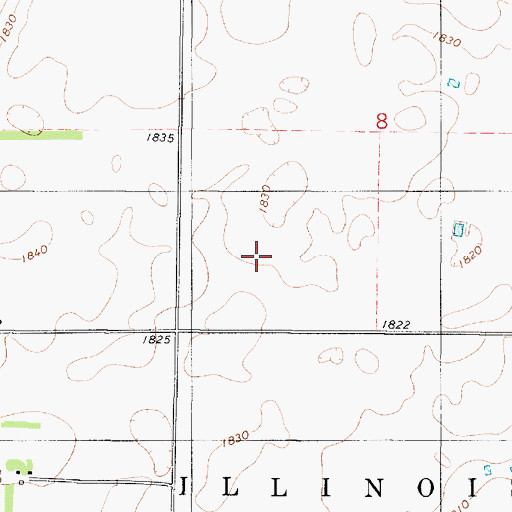 Topographic Map of Sedgwick (historical), SD
