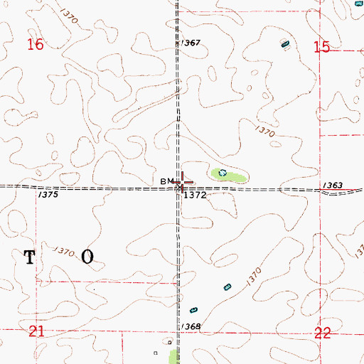 Topographic Map of Saylesville (historical), SD