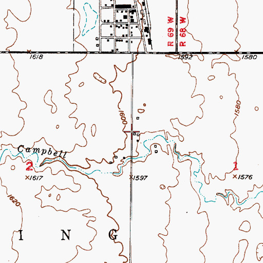 Topographic Map of Ree Valley (historical), SD