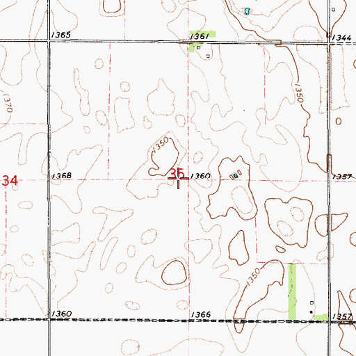 Topographic Map of Eagle (historical), SD