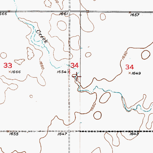Topographic Map of Volney (historical), SD