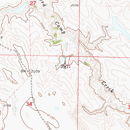 Topographic Map of Herman Number 15 Dam, SD